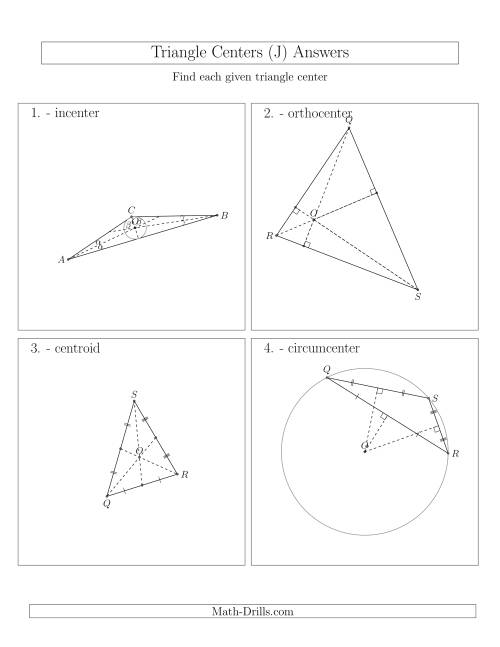 The Contructing Centers for Acute and Obtuse Triangles (J) Math Worksheet Page 2
