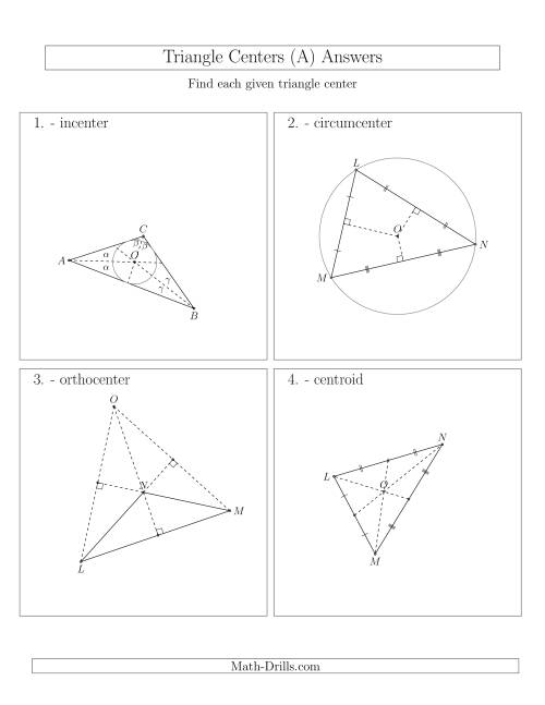 The Contructing Centers for Acute and Obtuse Triangles (All) Math Worksheet Page 2