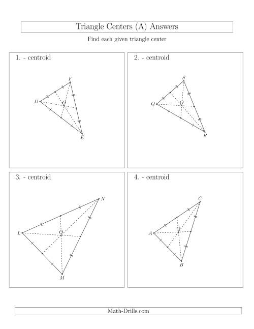 The Contructing Centroids for Acute Triangles (A) Math Worksheet Page 2