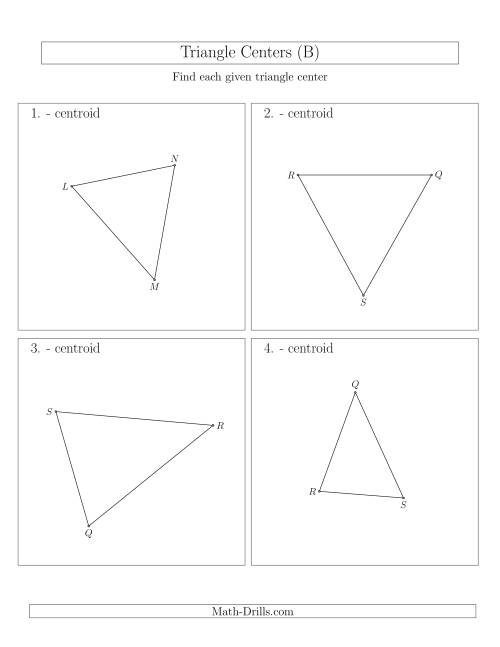 The Contructing Centroids for Acute Triangles (B) Math Worksheet