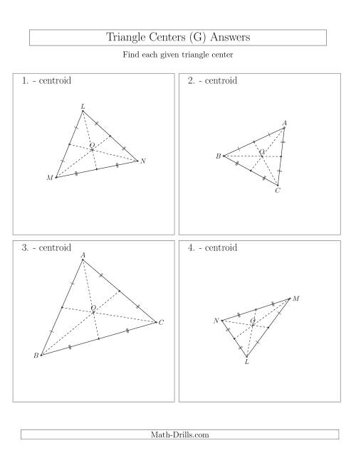 The Contructing Centroids for Acute Triangles (G) Math Worksheet Page 2