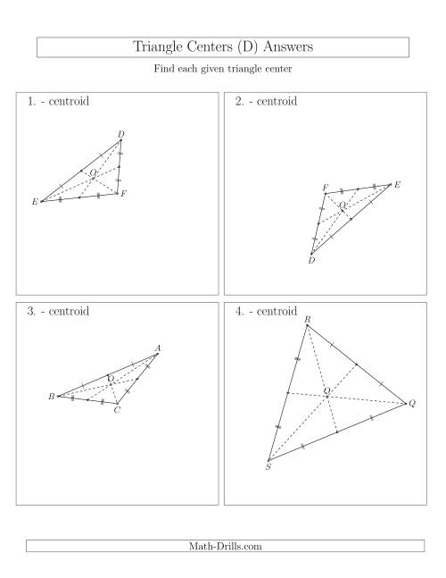 The Contructing Centroids for Acute and Obtuse Triangles (D) Math Worksheet Page 2