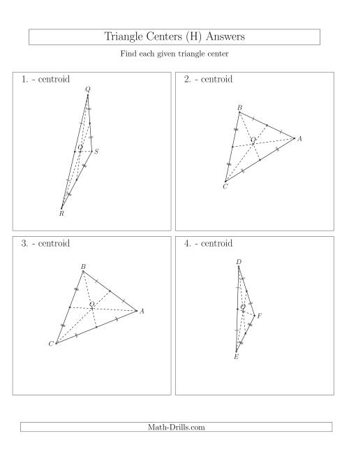The Contructing Centroids for Acute and Obtuse Triangles (H) Math Worksheet Page 2