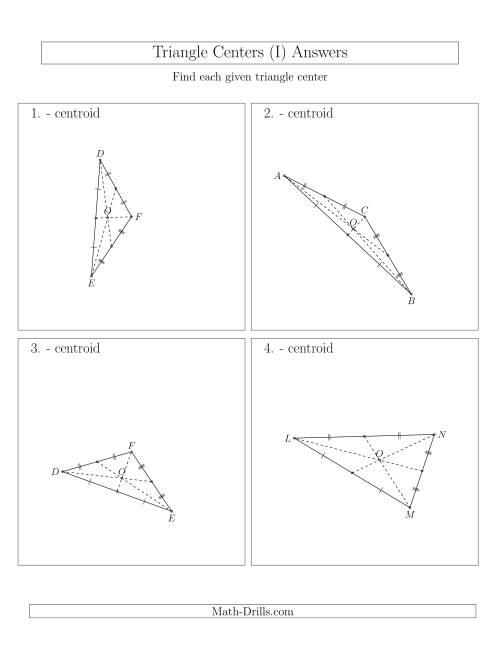 The Contructing Centroids for Acute and Obtuse Triangles (I) Math Worksheet Page 2