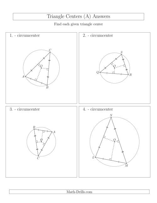 The Contructing Circumcenters for Acute Triangles (A) Math Worksheet Page 2