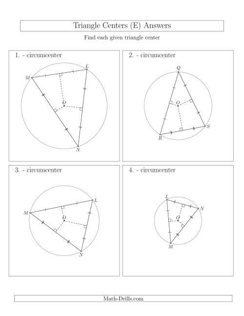 The Contructing Circumcenters for Acute Triangles (E) Math Worksheet Page 2