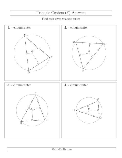 The Contructing Circumcenters for Acute Triangles (F) Math Worksheet Page 2