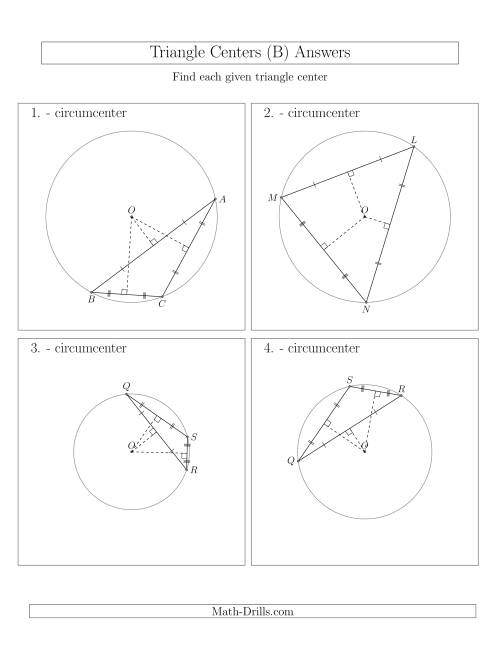 The Contructing Circumcenters for Acute and Obtuse Triangles (B) Math Worksheet Page 2