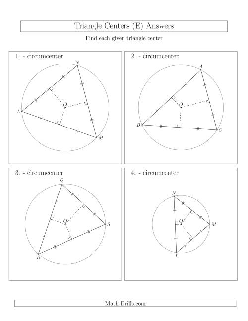 The Contructing Circumcenters for Acute and Obtuse Triangles (E) Math Worksheet Page 2
