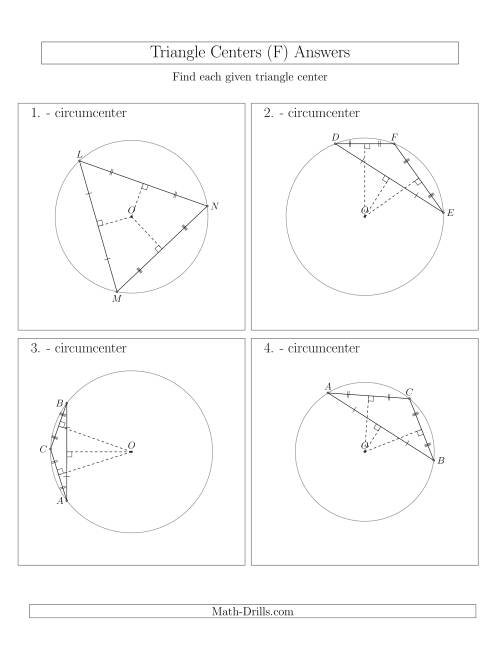 The Contructing Circumcenters for Acute and Obtuse Triangles (F) Math Worksheet Page 2