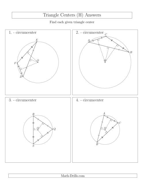 The Contructing Circumcenters for Acute and Obtuse Triangles (H) Math Worksheet Page 2