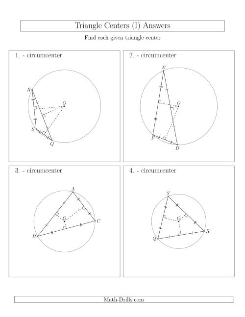 The Contructing Circumcenters for Acute and Obtuse Triangles (I) Math Worksheet Page 2