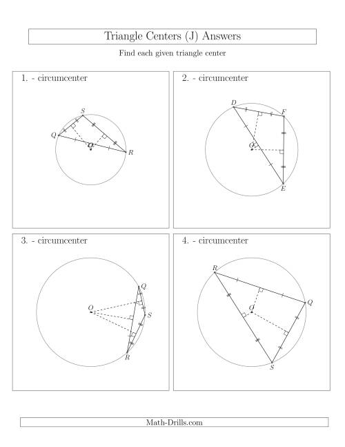 The Contructing Circumcenters for Acute and Obtuse Triangles (J) Math Worksheet Page 2