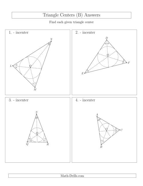 The Contructing Incenters for Acute Triangles (B) Math Worksheet Page 2