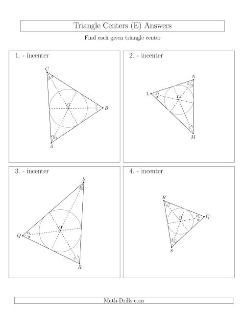 The Contructing Incenters for Acute Triangles (E) Math Worksheet Page 2