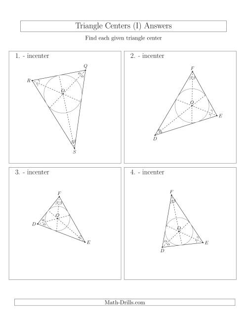 The Contructing Incenters for Acute Triangles (I) Math Worksheet Page 2