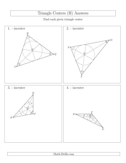 The Contructing Incenters for Acute and Obtuse Triangles (H) Math Worksheet Page 2