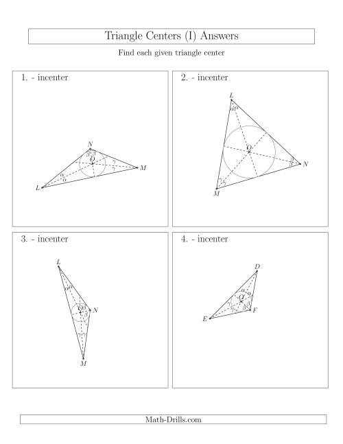 The Contructing Incenters for Acute and Obtuse Triangles (I) Math Worksheet Page 2