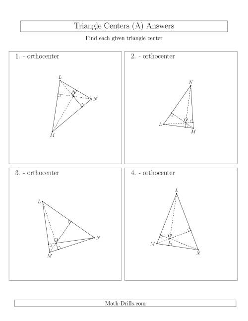 The Contructing Orthocenters for Acute Triangles (A) Math Worksheet Page 2