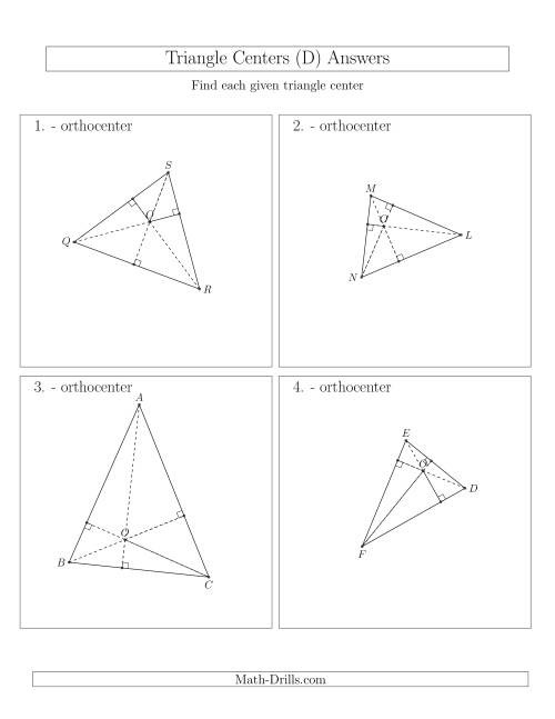 The Contructing Orthocenters for Acute Triangles (D) Math Worksheet Page 2