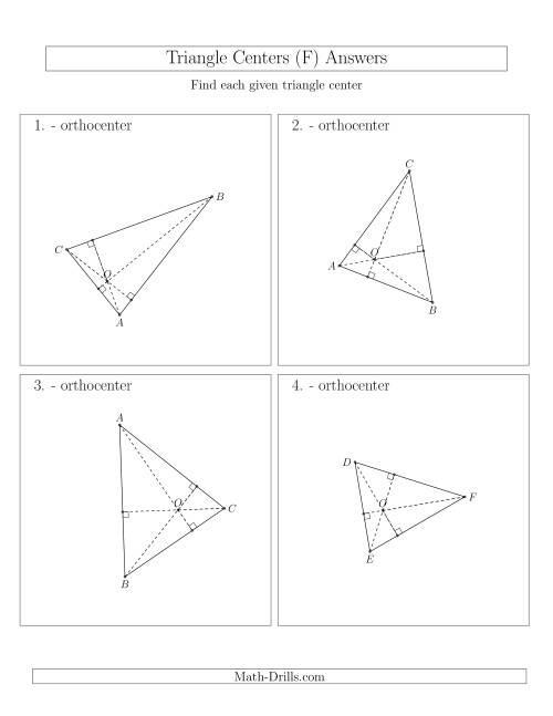 The Contructing Orthocenters for Acute Triangles (F) Math Worksheet Page 2