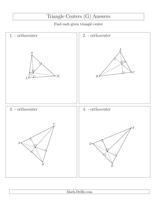 The Contructing Orthocenters for Acute Triangles (G) Math Worksheet Page 2
