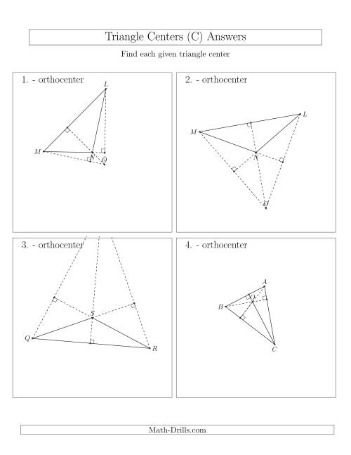 The Contructing Orthocenters for Acute and Obtuse Triangles (C) Math Worksheet Page 2