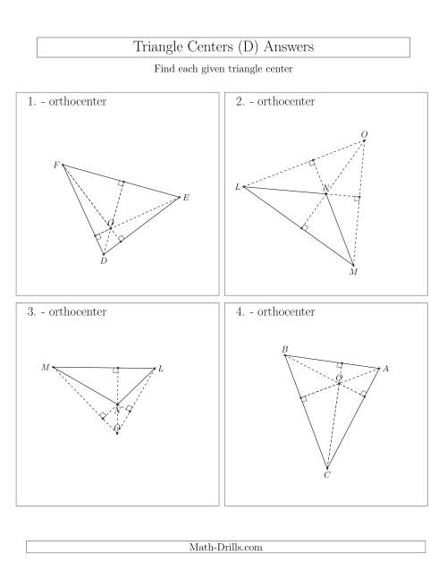 The Contructing Orthocenters for Acute and Obtuse Triangles (D) Math Worksheet Page 2