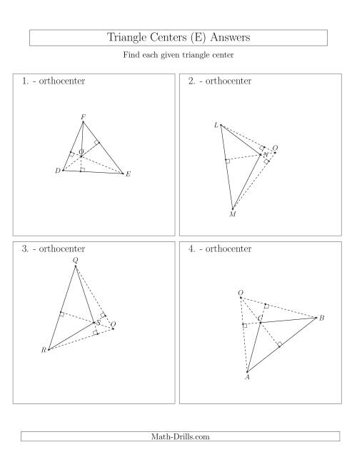 The Contructing Orthocenters for Acute and Obtuse Triangles (E) Math Worksheet Page 2