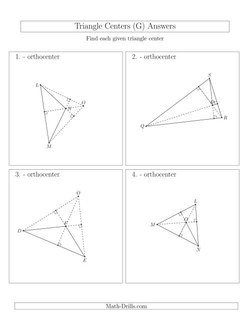 The Contructing Orthocenters for Acute and Obtuse Triangles (G) Math Worksheet Page 2