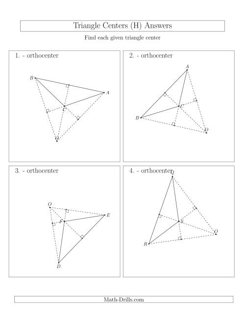 The Contructing Orthocenters for Acute and Obtuse Triangles (H) Math Worksheet Page 2