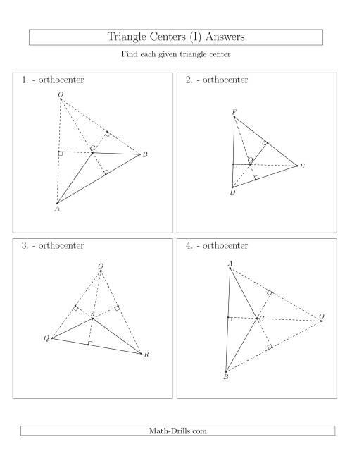 The Contructing Orthocenters for Acute and Obtuse Triangles (I) Math Worksheet Page 2