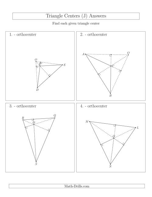 The Contructing Orthocenters for Acute and Obtuse Triangles (J) Math Worksheet Page 2