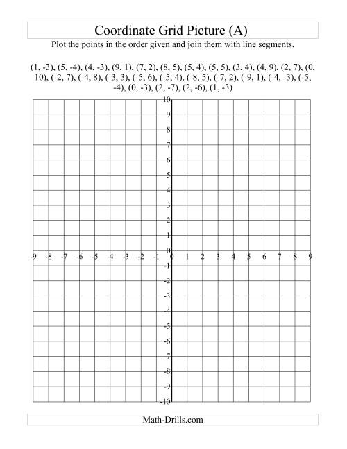 The Plotting Coordinate Points Art -- Red Maple Leaf (A) Math Worksheet Page 2