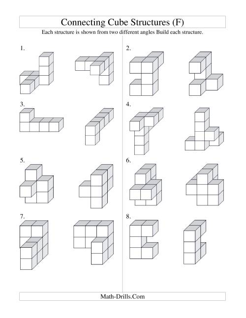 The Building Connecting Cube Structures (F) Math Worksheet