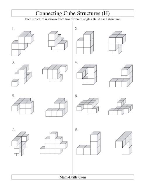 The Building Connecting Cube Structures (H) Math Worksheet
