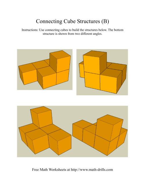The Building Connecting Cube Structures (Old) Math Worksheet Page 2