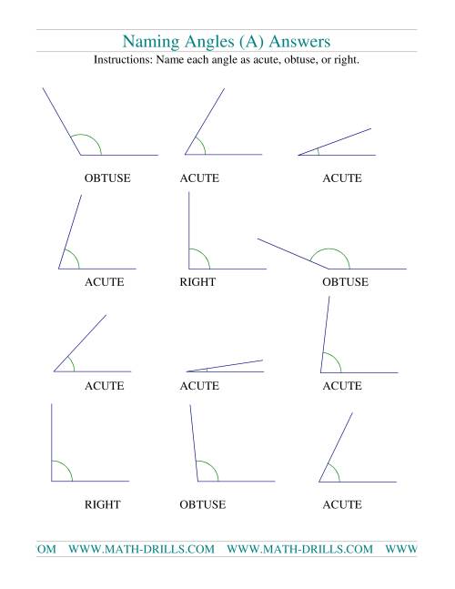 The Naming Angles (A) Math Worksheet Page 2