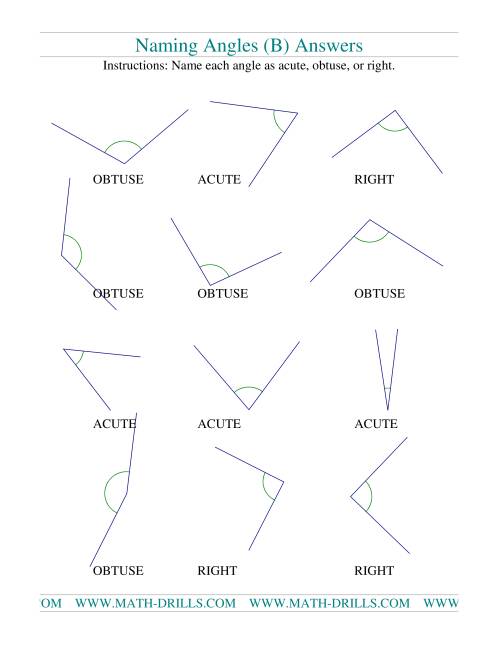The Naming Angles (B) Math Worksheet Page 2