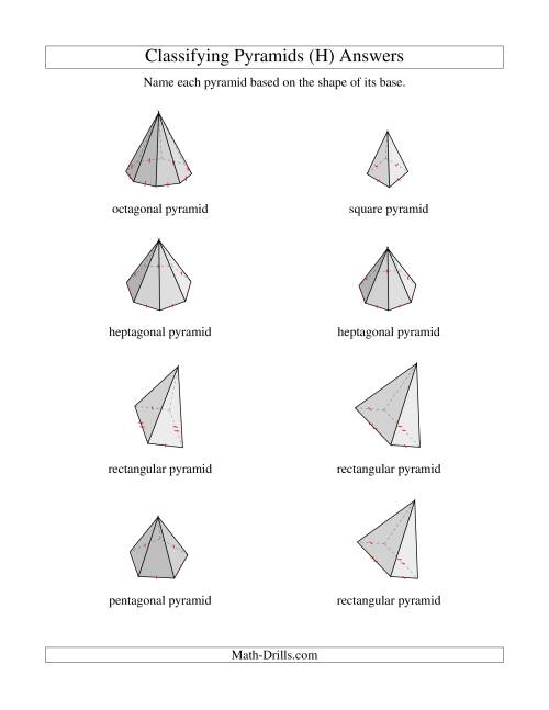 The Classifying Pyramids (H) Math Worksheet Page 2