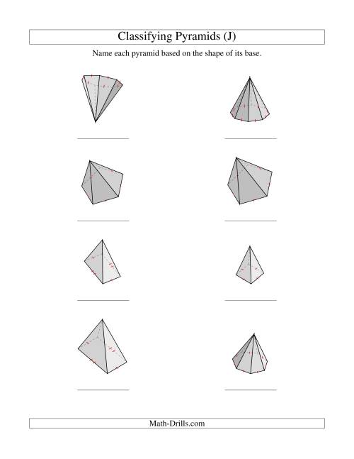 The Classifying Pyramids (J) Math Worksheet