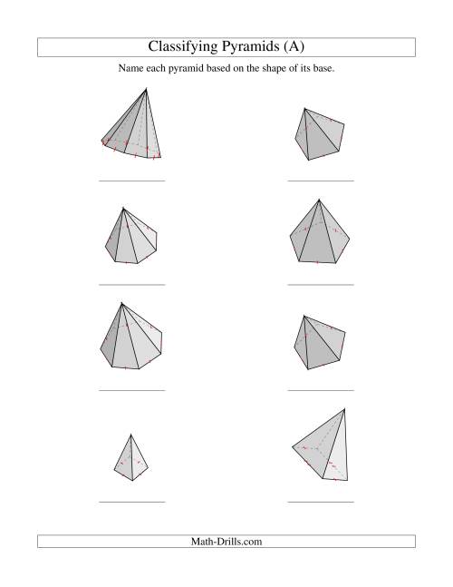 The Classifying Pyramids (All) Math Worksheet