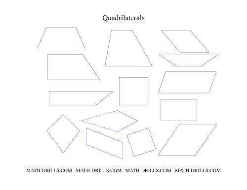 The Quadrilaterals Set Math Worksheet