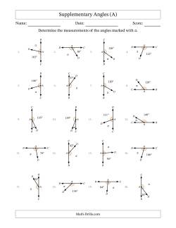 Supplementary Angle Relationships with Rotated Diagrams