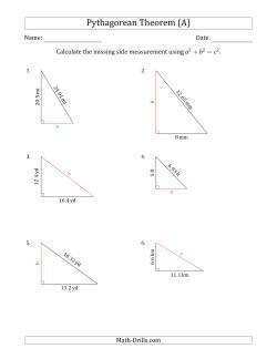 Calculate a Side Measurement Using Pythagorean Theorem (No Rotation)