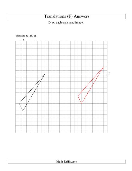 The Translation of 3 Vertices up to 25 Units (F) Math Worksheet Page 2