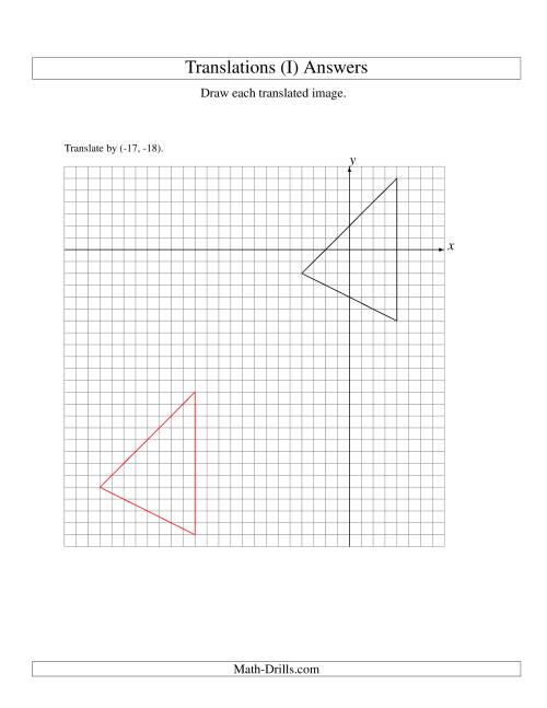 The Translation of 3 Vertices up to 25 Units (I) Math Worksheet Page 2