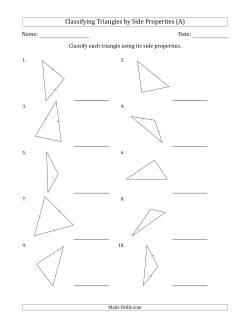 Classifying Triangles by Side Properties (Marks Included on Question Page)