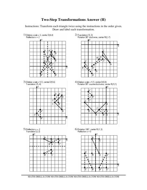The Two-Step Transformations (Old Version) (H) Math Worksheet Page 2