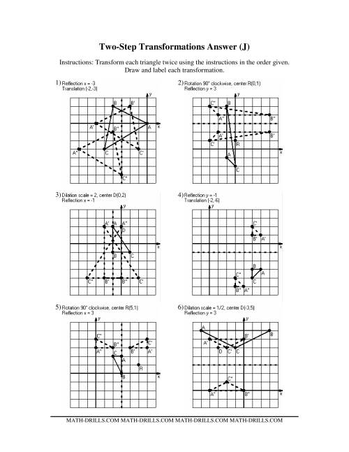 The Two-Step Transformations (Old Version) (J) Math Worksheet Page 2